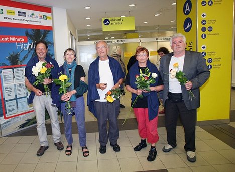 Matthias Jochheim (Ärzte gegen den Atomkrieg), Annette Groth, Norman Paech, Inge Höger, Nadar el Sakka (Palästinensische Gemeinde)